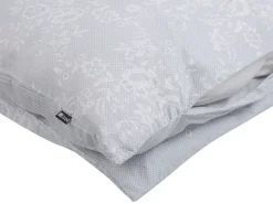 Bettwasche Set Grau / Weis Baumwollsatin 135 X 200 Cm Morningside