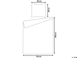 Bettwasche Set Grau / Weis Baumwollsatin 135 X 200 Cm Morningside