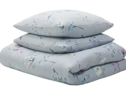 Bettwasche Set Hellblau Baumwollsatin 135 X 200 Cm Evergreen