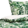 Bettwasche Set Weis / Grun Baumwollsatin 155 X 220 Cm Greenwood