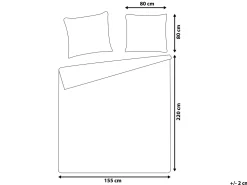 Bettwasche Set Weis / Grun Baumwollsatin 155 X 220 Cm Greenwood