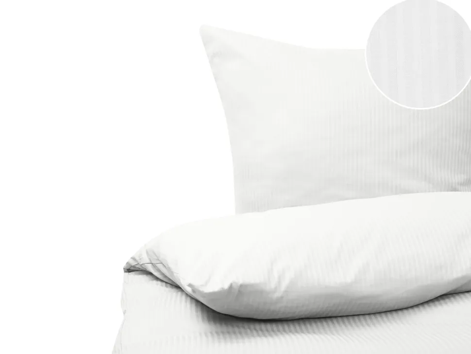 Bettwasche Set Weis Baumwollsatin 220 X 240 Cm Avondale