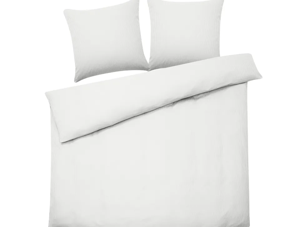 Bettwasche Set Weis Baumwollsatin 220 X 240 Cm Avondale