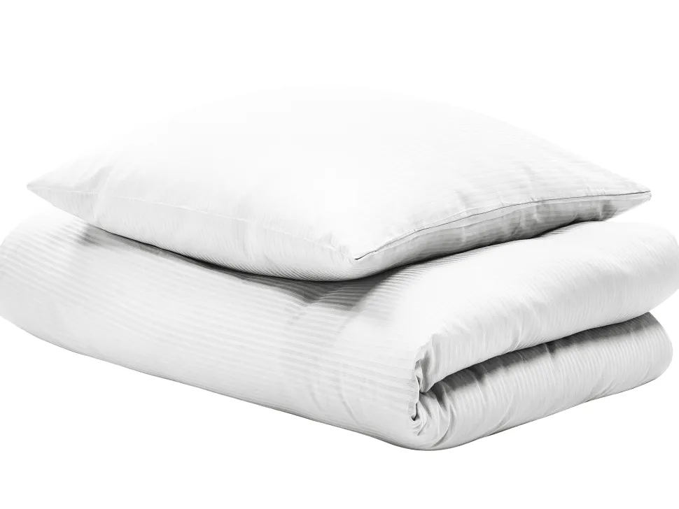 Bettwasche Set Weis Baumwollsatin 220 X 240 Cm Avondale