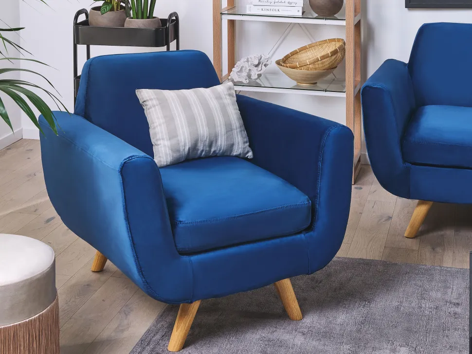 Bezug Fur Sessel Bernes Samtstoff Marineblau