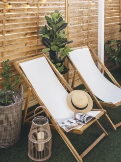 Blumenkorb 2Er Set Rattan Sandbeige Rund Bitola