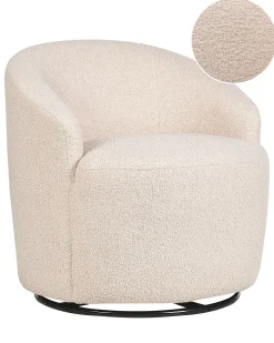 Boucle Drehsessel Beige Davik
