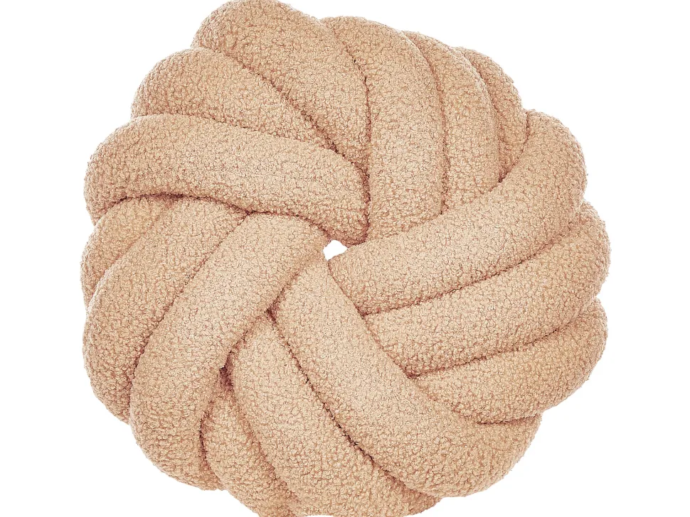 Boucle Knoten Kissen Beige 31 X 31 Cm Akola