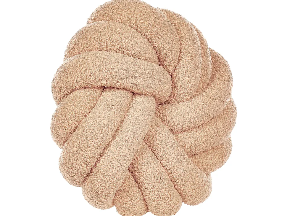 Boucle Knoten Kissen Beige 31 X 31 Cm Akola