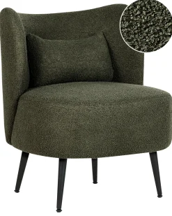 Boucle Sessel Dunkelgrun Otsby