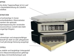 Boxspringbett Kunstleder Braun 180 X 200 Cm President