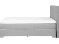 Boxspringbett Polsterbezug Leinenoptik Hellgrau 180 X 200 Cm Duchess
