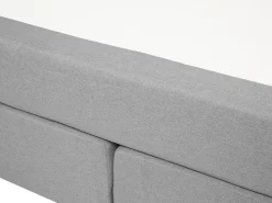 Boxspringbett Polsterbezug Leinenoptik Hellgrau 180 X 200 Cm Duchess