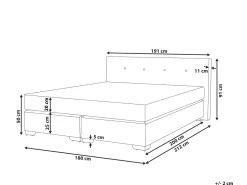 Boxspringbett Polsterbezug Leinenoptik Hellgrau 180 X 200 Cm Consul