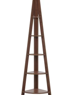 Bucheregal Dunkler Holzfarbton 5 Facher Mobile Solo