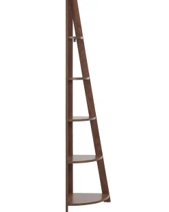 Bucheregal Dunkler Holzfarbton 5 Facher Mobile Solo