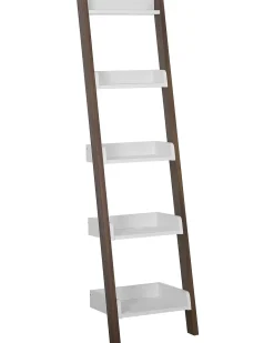 Bucherregal Dunkler Holzfarbton / Weis 5 Facher Mobile Duo