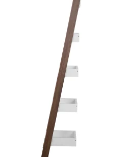Bucherregal Dunkler Holzfarbton / Weis 5 Facher Mobile Duo