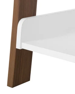 Bucherregal Dunkler Holzfarbton / Weis 5 Facher Mobile Duo