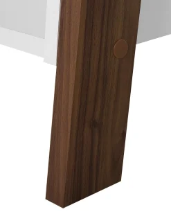 Bucherregal Dunkler Holzfarbton / Weis 5 Facher Mobile Duo