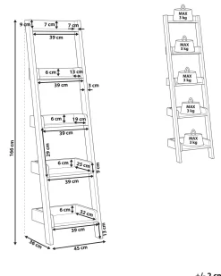 Bucherregal Dunkler Holzfarbton / Weis 5 Facher Mobile Duo