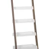 Bucherregal Dunkler Holzfarbton / Weis 5 Facher Mobile Trio