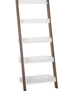 Bucherregal Dunkler Holzfarbton / Weis 5 Facher Mobile Trio