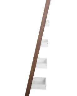 Bucherregal Dunkler Holzfarbton / Weis 5 Facher Mobile Trio