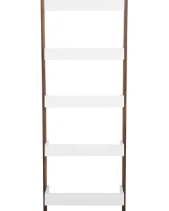 Bucherregal Dunkler Holzfarbton / Weis 5 Facher Mobile Trio