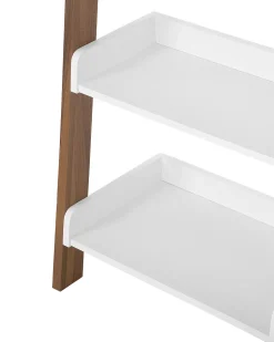 Bucherregal Dunkler Holzfarbton / Weis 5 Facher Mobile Trio