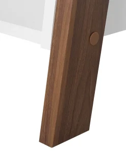 Bucherregal Dunkler Holzfarbton / Weis 5 Facher Mobile Trio