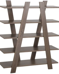 Bucherregal Dunkler Holzfarbton 5 Facher Escalante