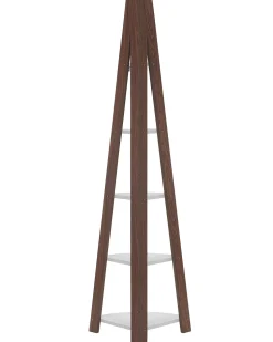 Bucherregal Dunkler Holzfarbton / Weis 5 Facher Mobile Solo