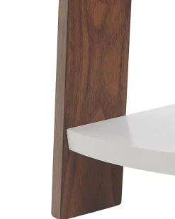 Bucherregal Dunkler Holzfarbton / Weis 5 Facher Mobile Solo