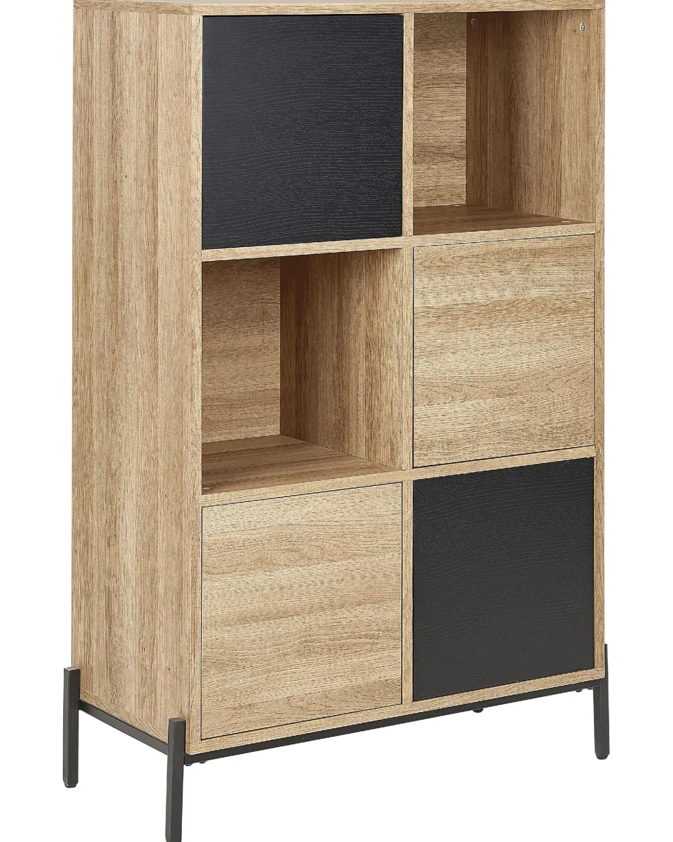 Bucherregal Helles Holz Mit Grau Moines