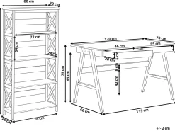 Buromobel-Set Dunkler Holzfabton / Schwarz Foster/Sheslay