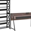 Buromobel-Set Dunkler Holzfabton / Schwarz Foster/Harwich