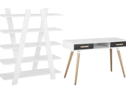 Buromobel-Set Weis / Grau Escalante/Frisco