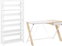 Buromobel-Set Weis / Heller Holzfabton Foster/Hamden