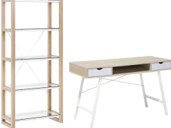 Buromobel-Set Weis / Heller Holzfabton Jenks/Clarita