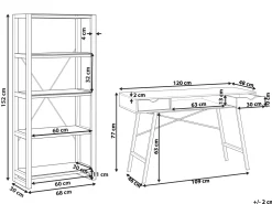 Buromobel-Set Weis / Heller Holzfabton Jenks/Clarita