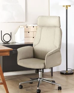 Burostuhl Beige Hohenverstellbar Pilot