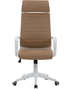 Burostuhl Hellbraun / Weis Hohenverstellbar Leader