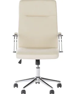 Burostuhl Kunstleder Beige Hohenverstellbar Oscar