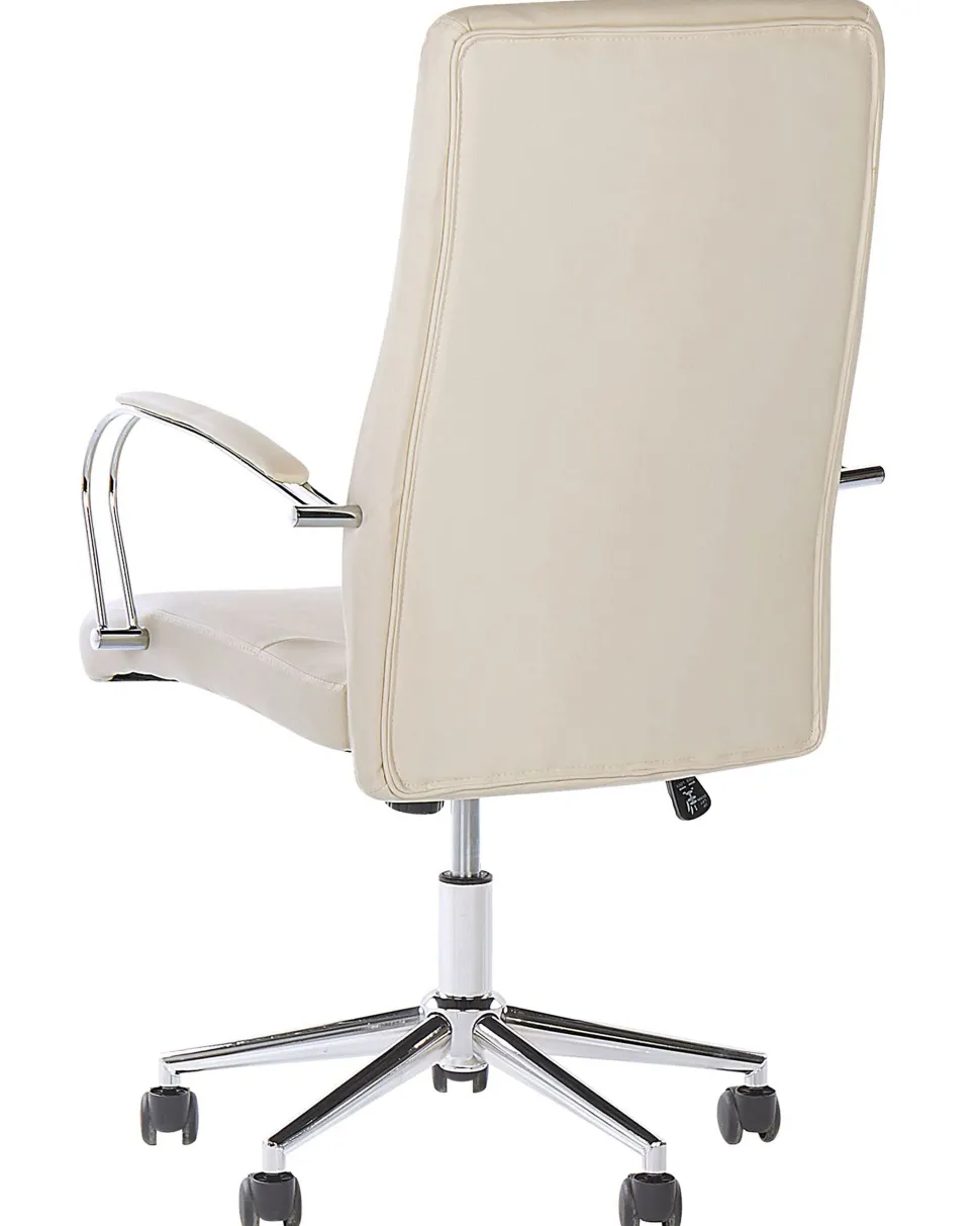 Burostuhl Kunstleder Beige Hohenverstellbar Oscar