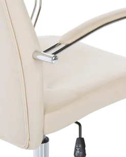 Burostuhl Kunstleder Beige Hohenverstellbar Oscar