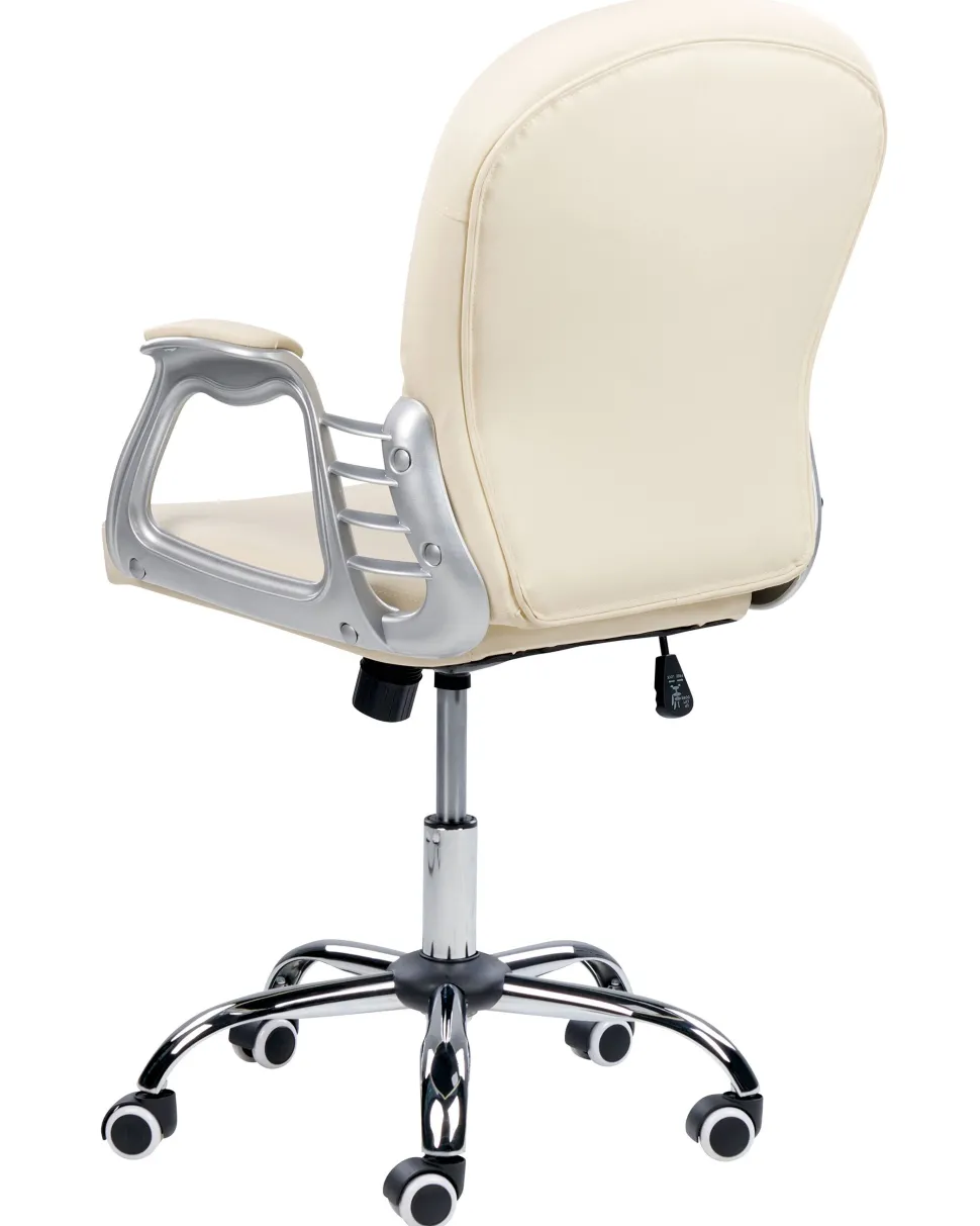 Burostuhl Kunstleder Beige Hohenverstellbar Princess