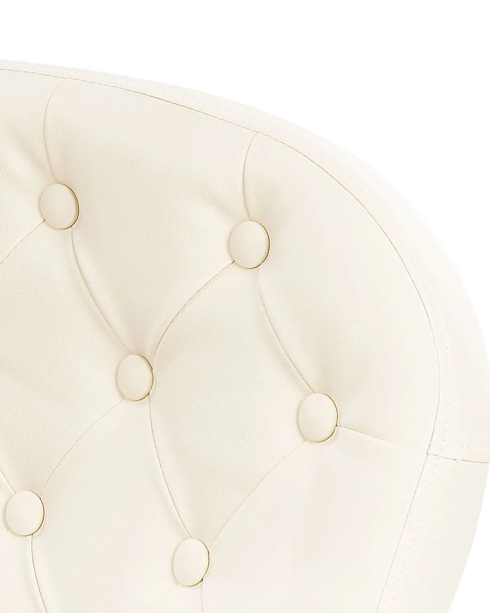 Burostuhl Kunstleder Beige Hohenverstellbar Princess