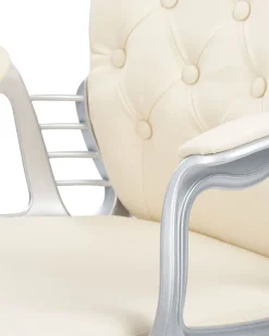 Burostuhl Kunstleder Beige Hohenverstellbar Princess