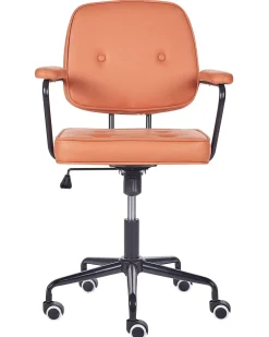 Burostuhl Kunstleder Orange Hohenverstellbar Pawnee
